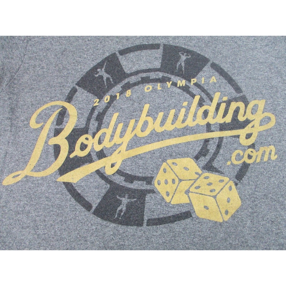 Bodybuilding.com Mr Olympia‎ 2018 T Shirt Mens S Vapor Gray Muscle Gym Workout - Picture 3 of 9